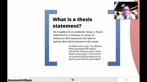 Help forming thesis statement